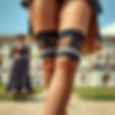 Vintage Elegance: Historical Significance of Black Leg Garters Historical depiction of black leg garters in vintage fashion