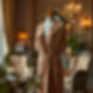 Elegant evening wrap displayed in a sophisticated setting