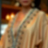 Luxurious silk evening wrap with intricate beading