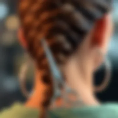 Elegant French braid tool showcasing detailed craftsmanship