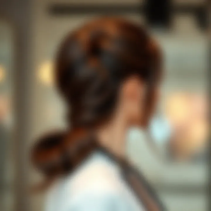 Stylish ponytail with a focus on application methods.