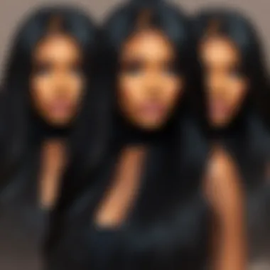 Variety of styling options presented with straight black lace front wigs