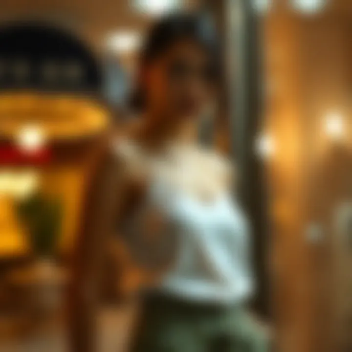 Elegant lined cami styled for a night out