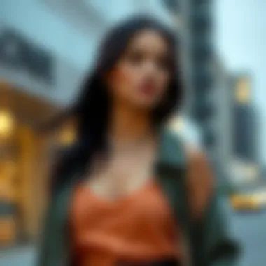 Lined cami featured in a layered fashion ensemble