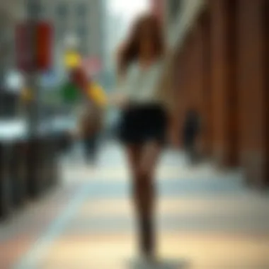 Stylish outfit pairing toeless fishnet tights with a chic dress