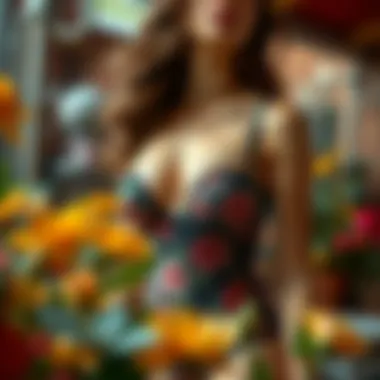 Floral Elegance in Crotchless Teddies Vibrant crotchless teddy adorned with floral patterns