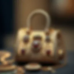 Elegant small bag showcasing intricate jewelry