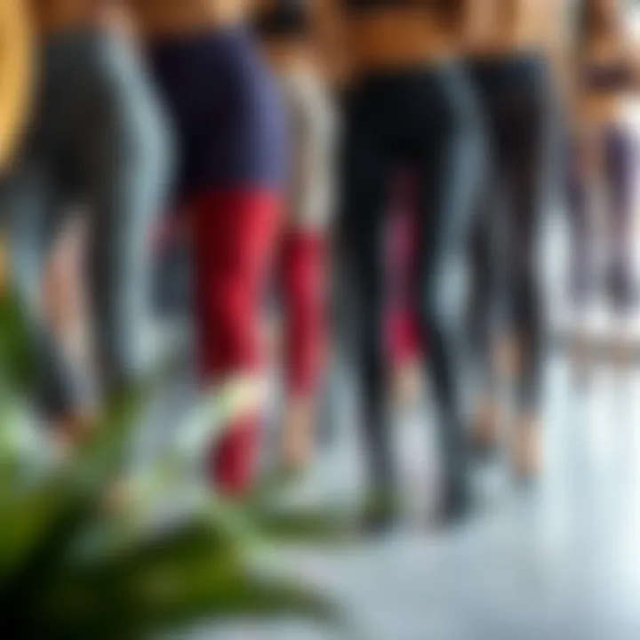 A Showcase of Thigh Shaper Leggings Stylish thigh shaper leggings displayed in various colors and patterns