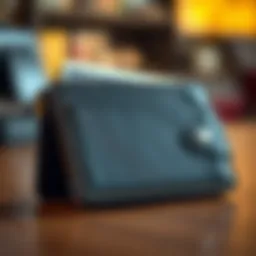 Stylish foldable wallet showcasing unique design