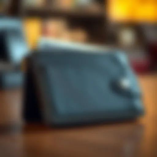 Stylish foldable wallet showcasing unique design