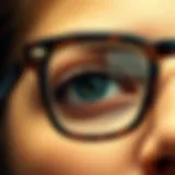 Intricate Detailing of Vintage Square Eyeglasses A close-up of vintage square eyeglasses showcasing intricate detailing