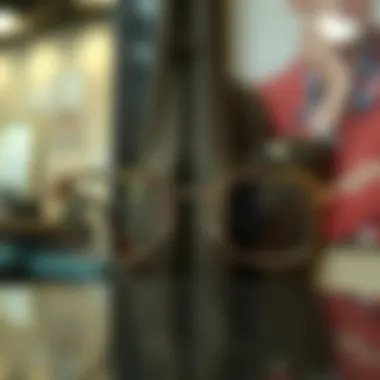 Elegant Display of Vintage Square Eyeglasses An elegant display of a vintage square eyeglass frame against a stylish backdrop