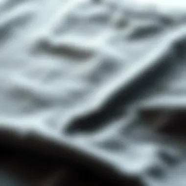 Close-up of fabric textures used in XL tee shirts