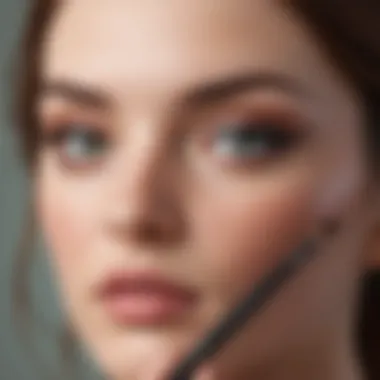 Proper maintenance techniques for fine tip eyeliner brushes displayed