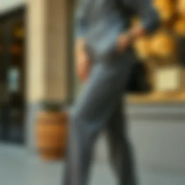 Modern Accessories with Lounge Pants Fashionable lounge pants paired with modern accessories