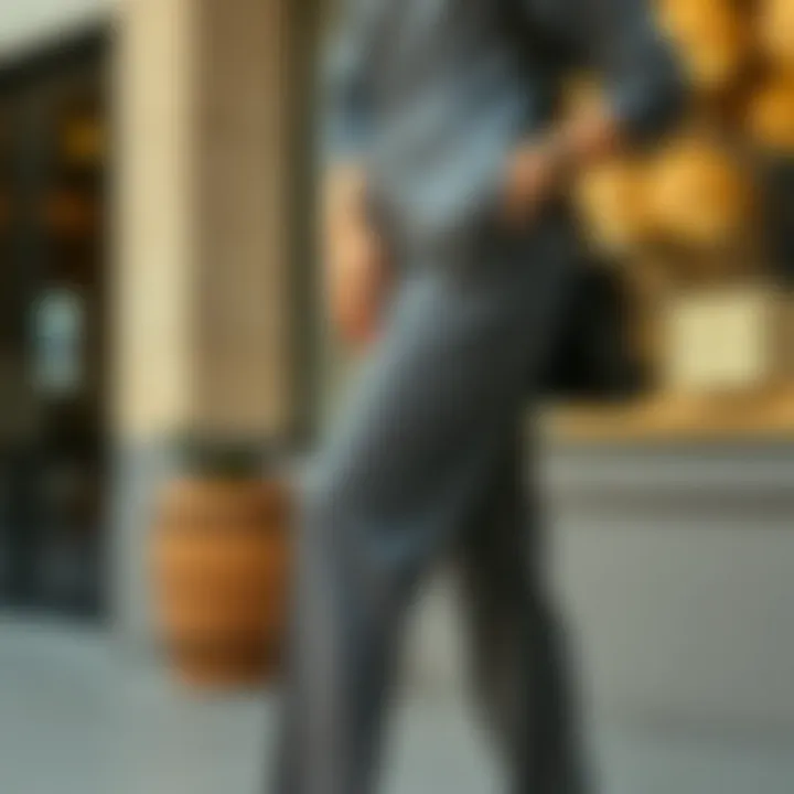 Modern Accessories with Lounge Pants Fashionable lounge pants paired with modern accessories