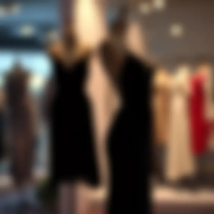 Elegant Silhouette of a Fitted Sun Dress Elegant fitted sundress on a mannequin showcasing its silhouette