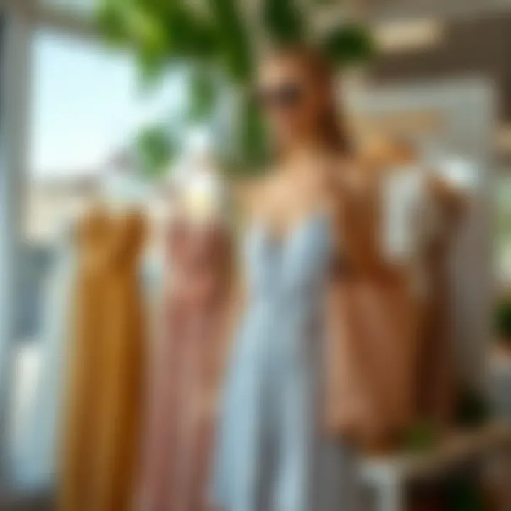 Sustainable Fashion: The Role of Fitted Sun Dresses Sustainable fashion display with fitted sundresses