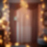 Elegant fringe door curtain enhancing a festive atmosphere