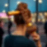 A contemporary hair styling tool designed for effortless ponytails