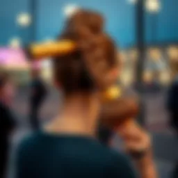 A contemporary hair styling tool designed for effortless ponytails