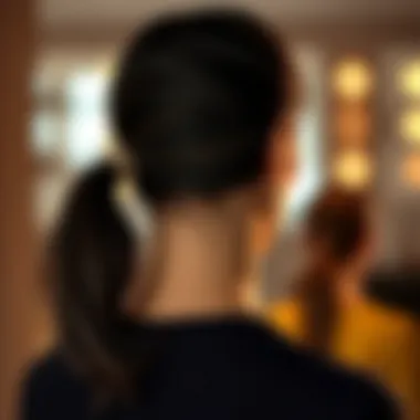 An elegant display of the versatility of the ponytail styling tool