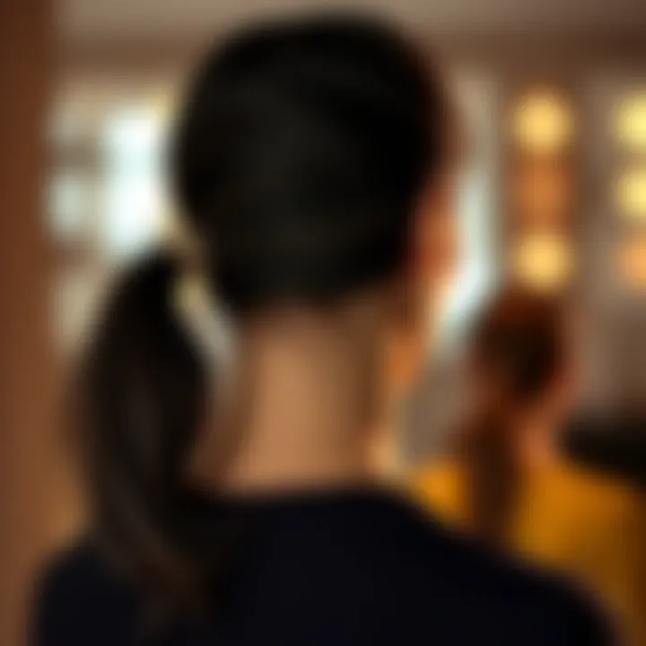 An elegant display of the versatility of the ponytail styling tool