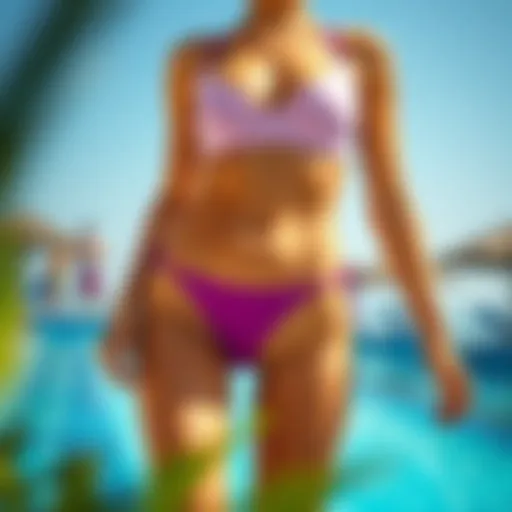 Stylish high waisted swimsuit bottom with tummy control features