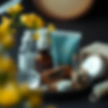 A beautiful arrangement of care products for maintaining hinged septum rings.