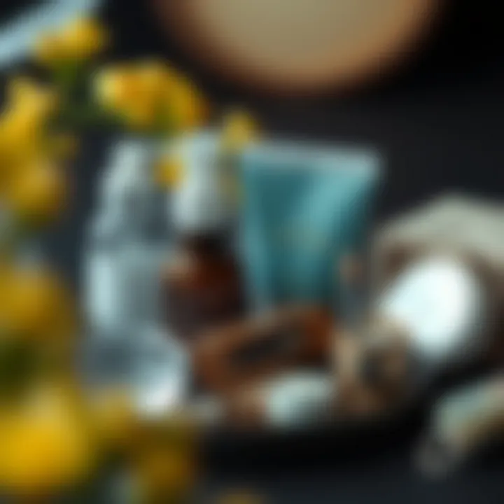 A beautiful arrangement of care products for maintaining hinged septum rings.