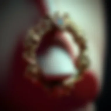 A close-up view of a stylish hinged septum ring showcasing intricate designs.