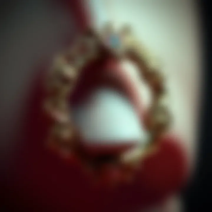 A close-up view of a stylish hinged septum ring showcasing intricate designs.