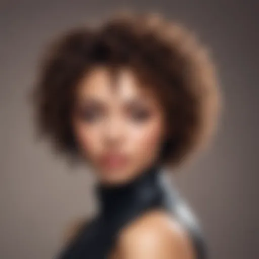 Vibrant display of short kinky curly hairstyles showcasing various textures and volume