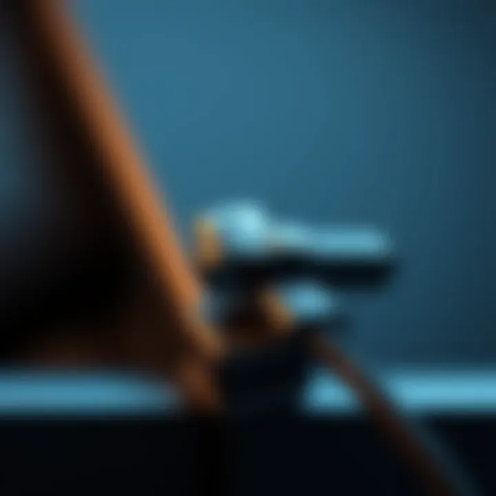 Close-up of a magnetic cord keeper showcasing its functionality.