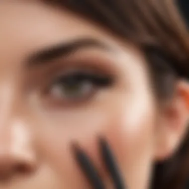 Diverse makeup applications using fine tip eyeliner brushes on various eye shapes