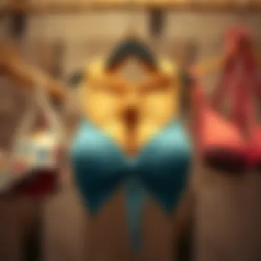 Diverse Designs for Every Taste Variety of maternity bikini tops displayed