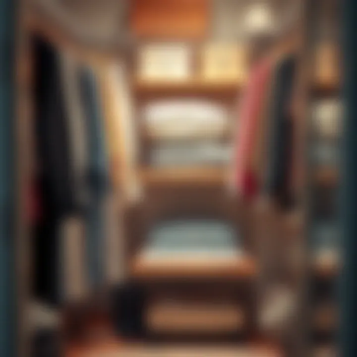 Organized closet showcasing vacuum seal bags efficiently storing clothing