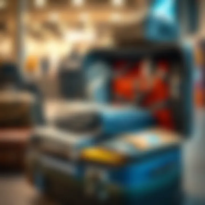 Travel suitcase filled with vacuum seal bags for maximizing packing space