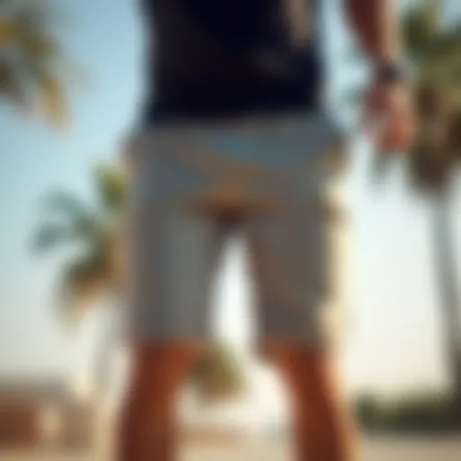 Stylish gym shorts showcasing zipper pockets