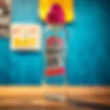 Colorful motivational stickers on a water bottle