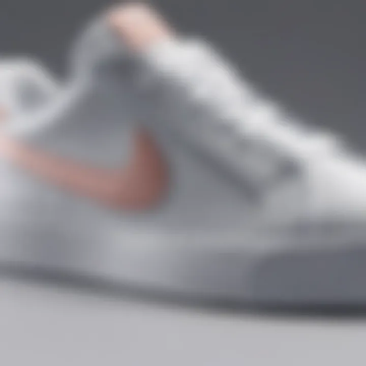 Close-up view displaying the materials used in Nike Court Royale AC