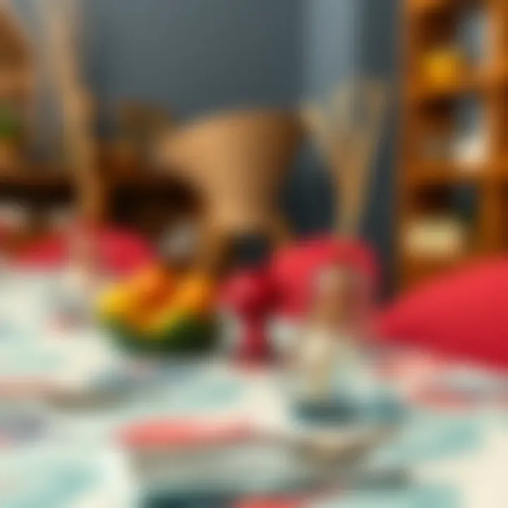 Sustainable materials used in crafting ocean-themed table cloths