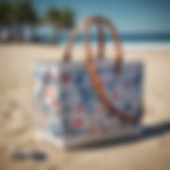 A well-organized compact beach bag ready for a day out