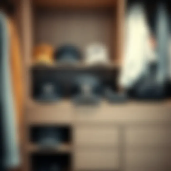 Creative designs for organizing baseball caps in a modern closet setup.