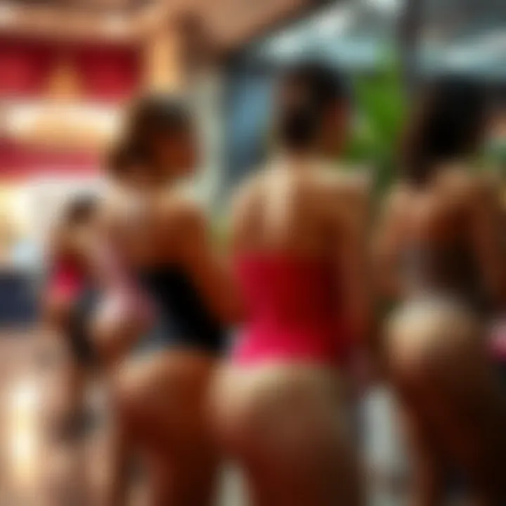 Elegant display of various padded butt shapers showcasing diverse styles.