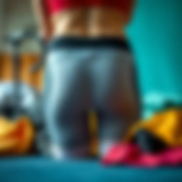 Variety of materials used in padded cycling underwear