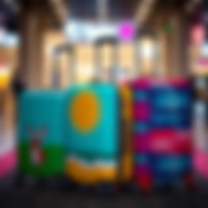 Vibrant personalized luggage covers showcasing unique designs