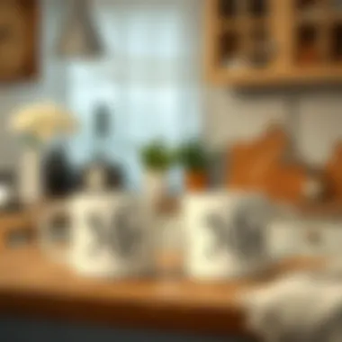 Cozy Kitchen with Mr and Mrs Mugs Mr and Mrs mugs in a cozy kitchen setting