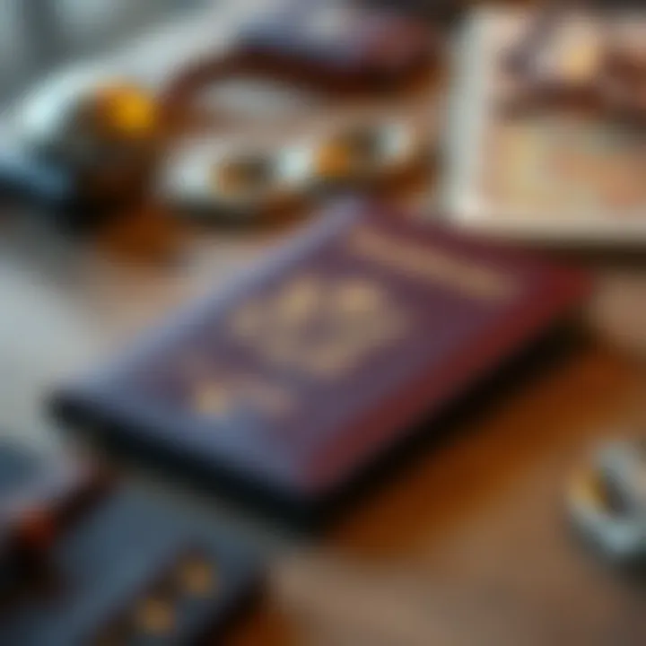 Elegant leather passport cover with personalized engraving