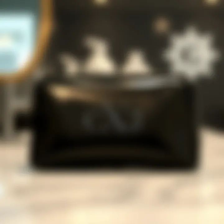 Personalized toiletry bag with unique monogram design